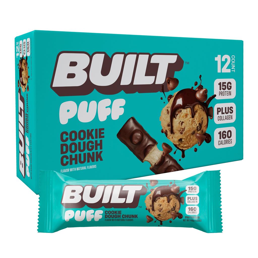 Indulge in the Ultimate Snack: Built Cookie Dough Chunk Puffs